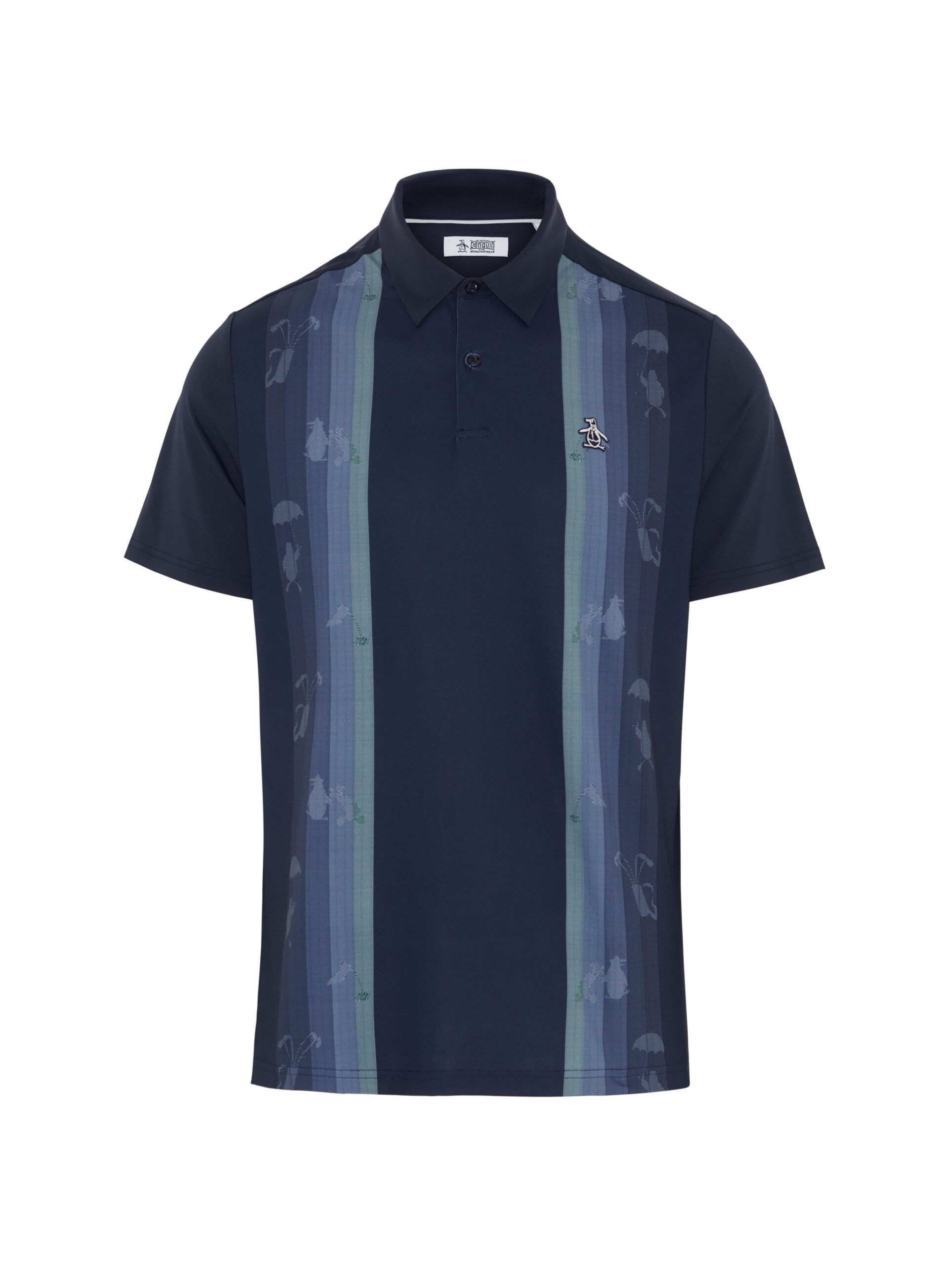 Pete Vertical Colour Block Print Golf Polo