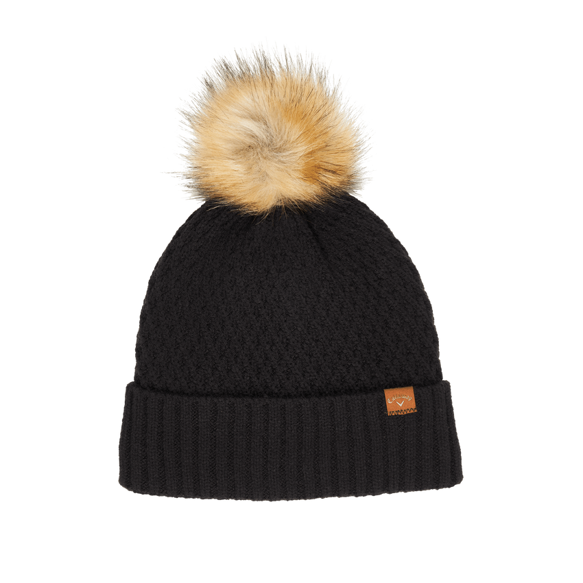 Pom Pom Beanie Naisten Musta